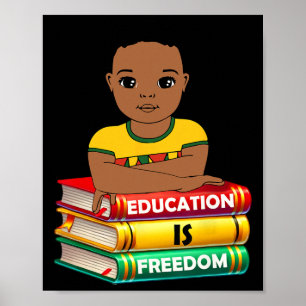 Utbildning Är Frihet Svarta Historik Månad Afrikan Poster