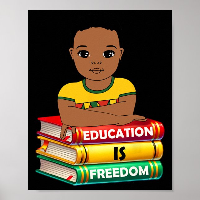 Utbildning Är Frihet Svarta Historik Månad Afrikan Poster (Framsidan)