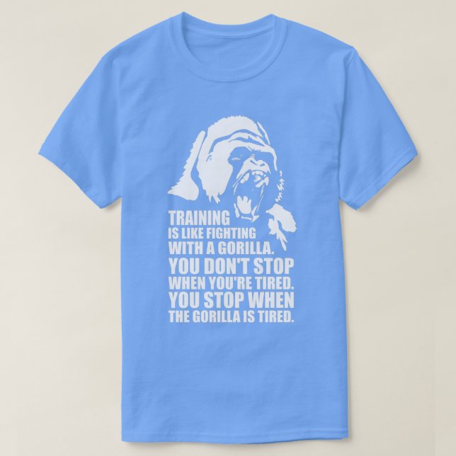 Utbildning är som att bekämpa en Gorilla T Shirt (Design framsida)