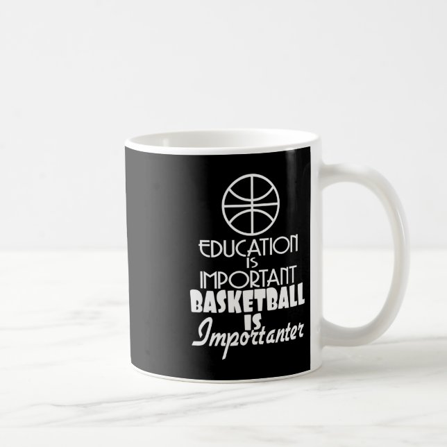 Utbildning är viktigt för basketboll kaffemugg (Höger)