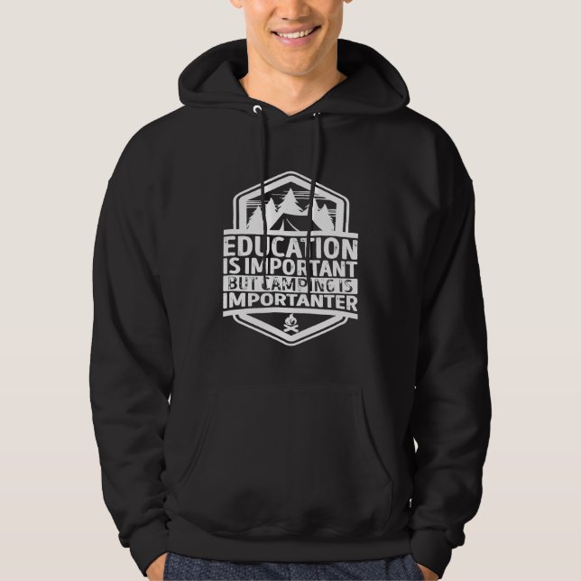 Utbildning är viktigt, men kampanjen är viktig hoodie (Framsida)