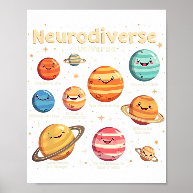 Utbildning Autism Medvetenhet Neurodivergent Unive Poster (Framsidan)