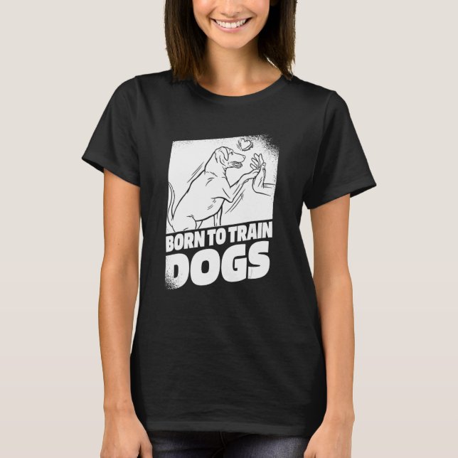 Utbildning av fem djurbeteendemönster i Hund T Shirt (Framsida)