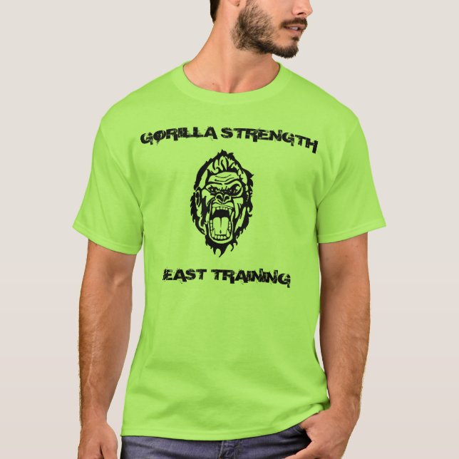 UTBILDNING FÖR GORILLASTYRKABEAST T-SHIRT (Framsida)