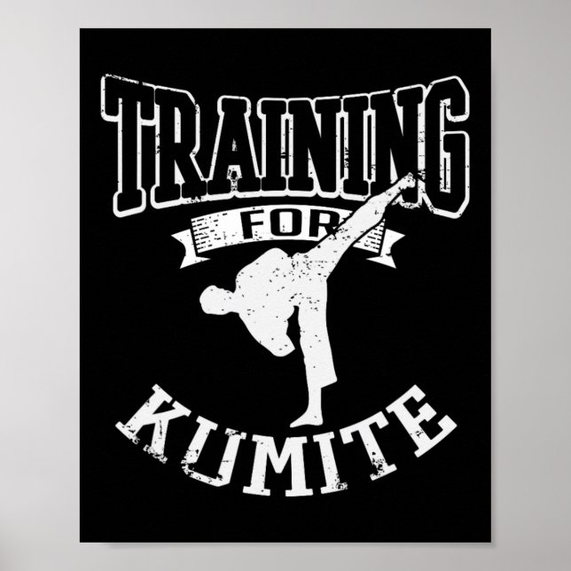 Utbildning för Kumite Mma Karate Taekwondo Martial Poster (Framsidan)