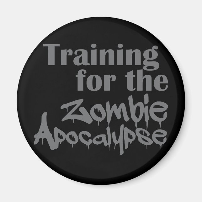 Utbildning för Zombie Apocalypse Funny Magnet (Framsidan)