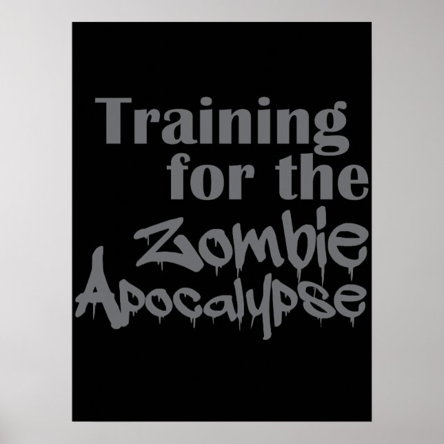 Utbildning för Zombie Apocalypse Funny Poster (Framsidan)