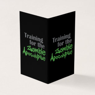 Utbildning för Zombie Apocalypse Funny Workout Kort