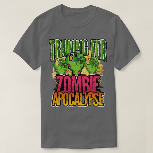 Utbildning för Zombie Apocalypse T Shirt (Design framsida)