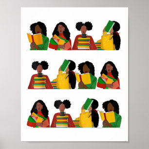 Utbildning: Frihet drottning Melanin Black Women B Poster