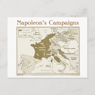 Utbildning, historia, Napoleon, Europa 1812 Vykort