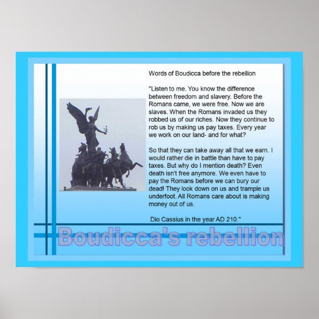 Utbildning, historia, romer, Boudiccas uppror Poster (Framsidan)