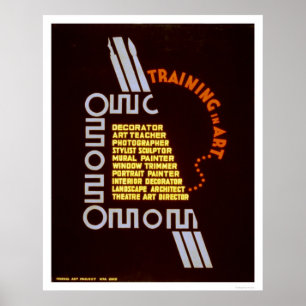 Utbildning i artikel 1937 i WPA Poster
