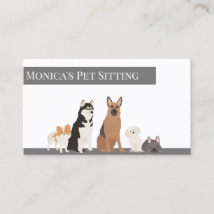 Utbildning i Pet Sitta Hundar Grooming Daycare Visitkort