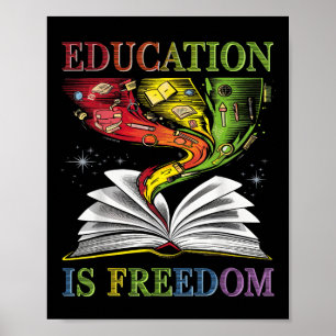 Utbildning i svart historia är Fria Amerika Poster