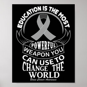Utbildning kan förändra världshjärncancer poster