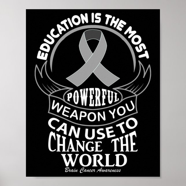 Utbildning kan förändra världshjärncancer poster (Framsidan)