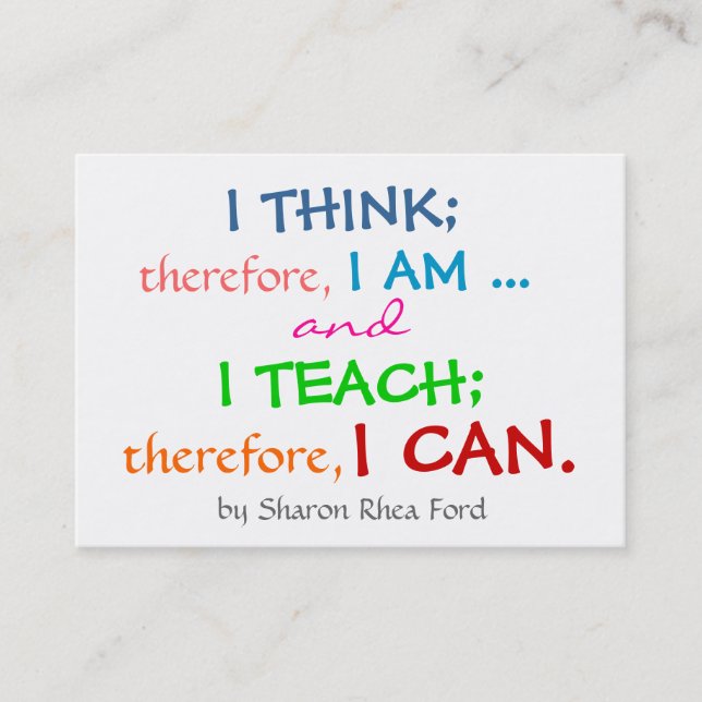 Utbildning/lärarprofil - Affärskort efter SRF Visitkort (Framsida)