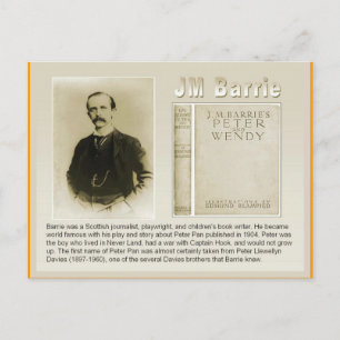 Utbildning, litteratur, JM Barrie, Peter Pan Vykort