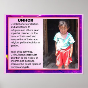 Utbildning, medborgarskap, flyktingar, UNHCR Poster