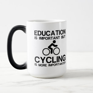 Utbildning och cykling magisk mugg