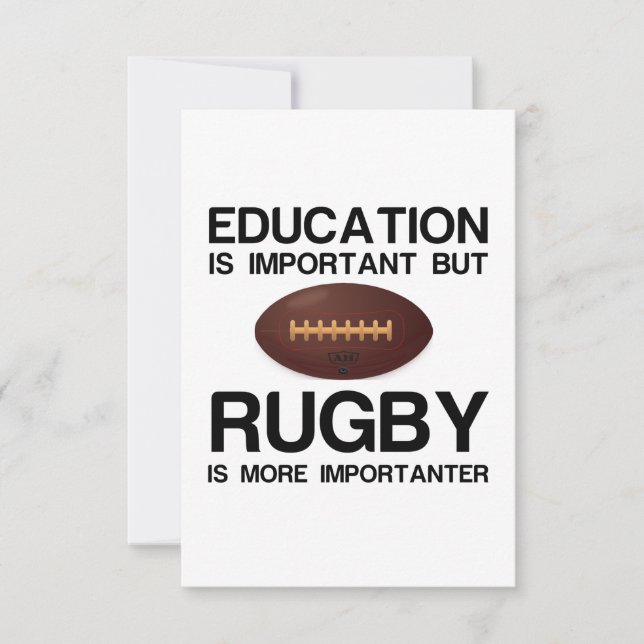Utbildning och rugby kort (Framsida)