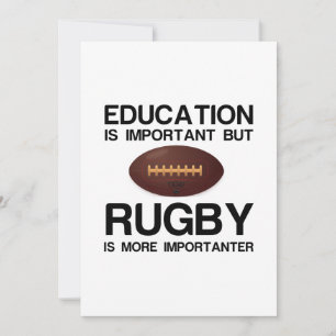 Utbildning och rugby tack kort