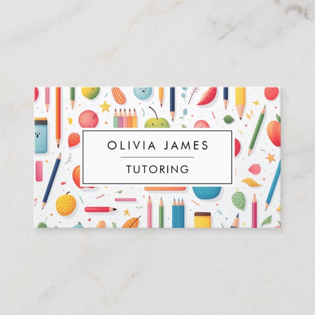 Utbildning och undervisning visitkort (Framsida)