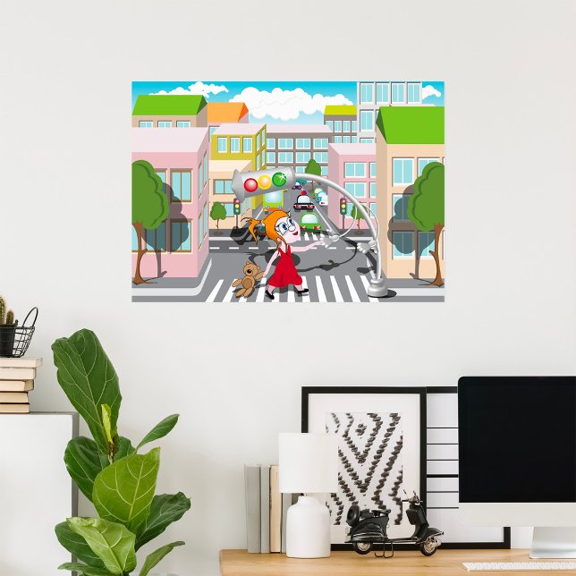 Utbildning om barns säkerhet vid övergångsställe poster (Skapare uppladdad)