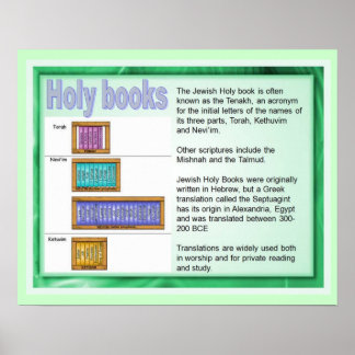 Utbildning, religion, judendom, Heliga Bokar Poster