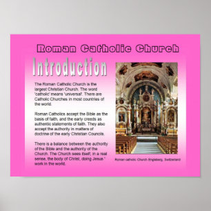 Utbildning, religion, romersk-katolsk introduktion poster