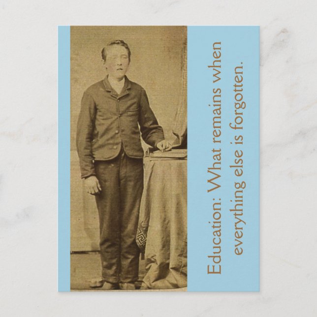 Utbildning: Vad återstår när allt annat är.. Vykort (Framsida)