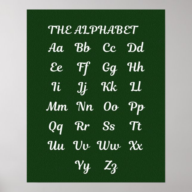 Utbildningsalfabet,brev poster (Framsidan)