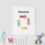 Utbildningsanvisningar för barn Poster<br><div class="desc">Hjälp ditt barn att behärska grundläggande navigering med "Learning Directions Kids' Education Poster". Denna engagerande och färgstarka poster har tydliga pilar som är märkta med ord "upp", "ned", "lämnat" och "höger". Roligtens utformning och enkla utformning gör det enkelt att förstå och komma ihåg dessa grundläggande anvisningar. Perfekt för klassrum, spelrum...</div>