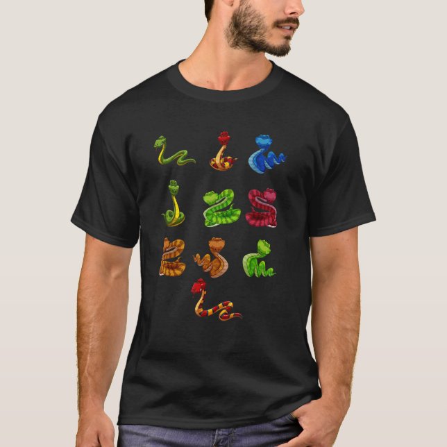 Utbildningsarter och slag av ormar t shirt (Framsida)