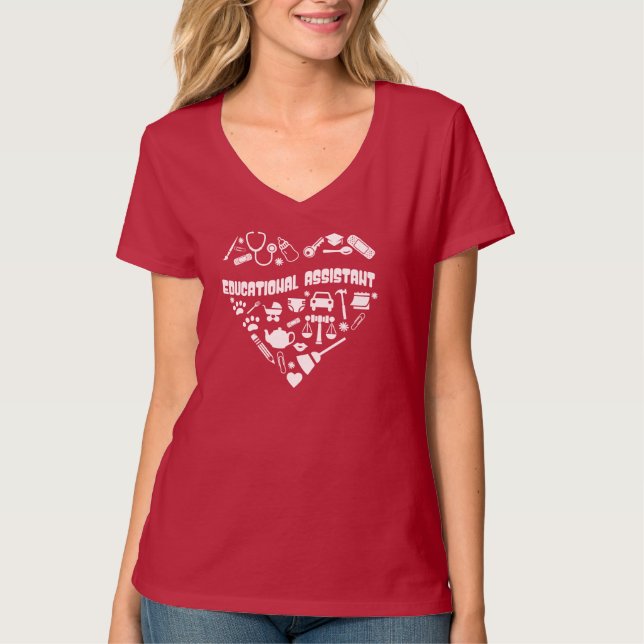 Utbildningsassistent Söt  T Shirt (Framsida)