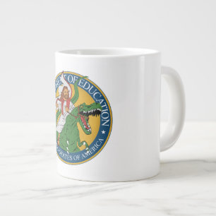 Utbildningsavdelningen - Jesus på en T-rex Jumbo Mugg