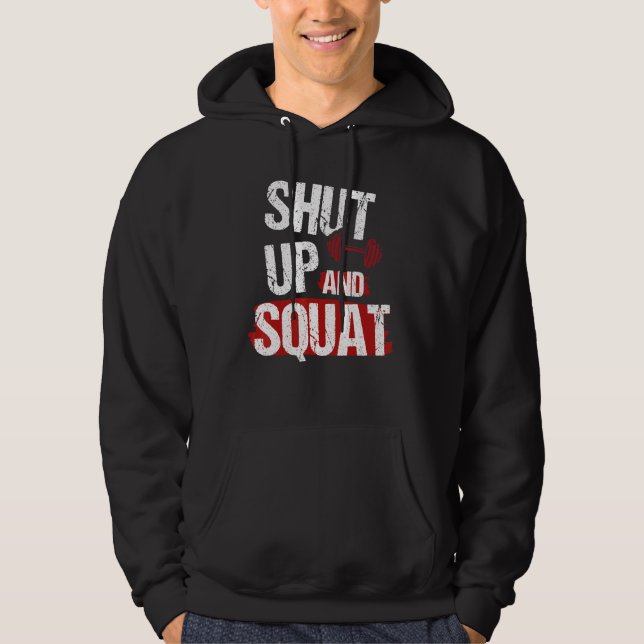 Utbildningsbodybuilding håller käft och hoodie (Framsida)