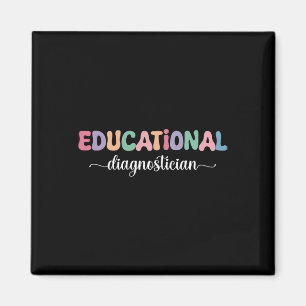 Utbildningsdiagnostiker Retro Groovy Hjärtan Kärle Magnet
