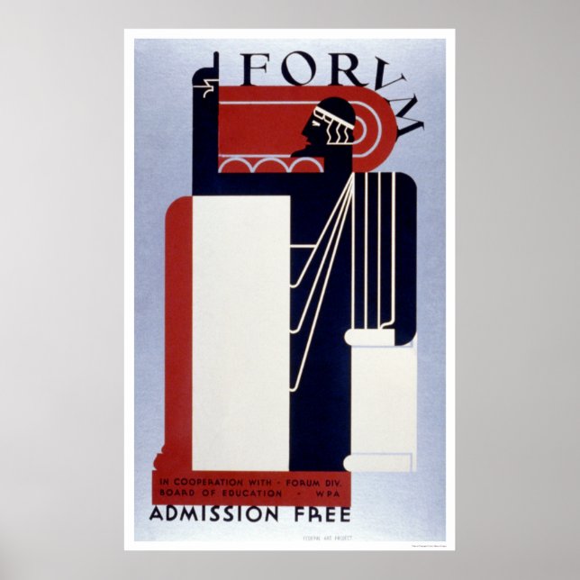 Utbildningsforum 1939 WPA Poster (Framsidan)