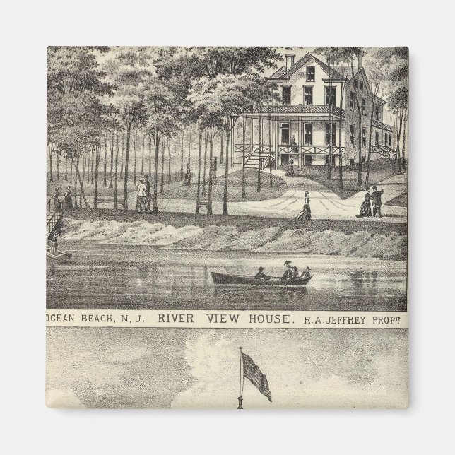 Utbildningshuset, Asbury Park och River View House Magnet (Framsidan)