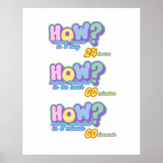 Utbildningsklockan Poster, Tid 2 Poster