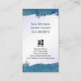 Utbildningskonsulttjänster Rippade Papper Grunge Visitkort