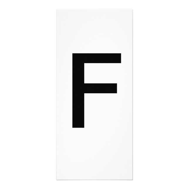 Utbildningskort för Alphabet Brev F Reklamkort (Framsidan)
