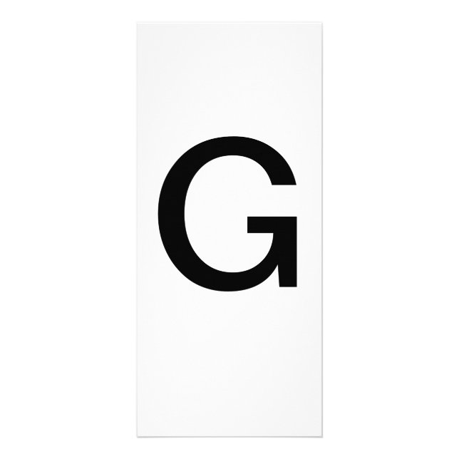 Utbildningskort för Alphabet Brev G Reklamkort (Framsidan)
