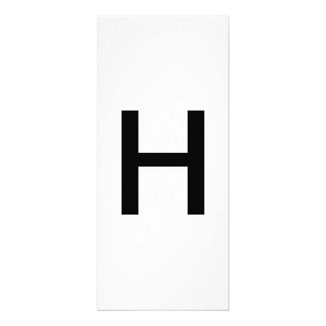 Utbildningskort för Alphabet Brev H Reklamkort (Framsidan)