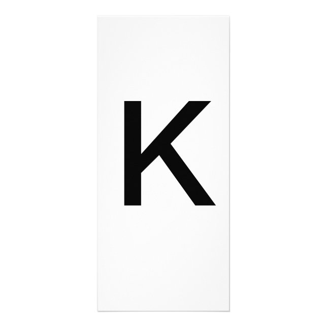 Utbildningskort för Alphabet Brev K Reklamkort (Framsidan)