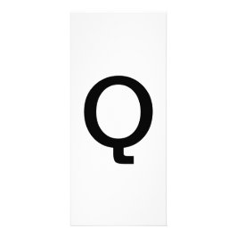 Utbildningskort för Alphabet Brev Q Reklamkort
