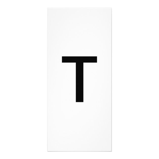 Utbildningskort för Alphabet Brev T Reklamkort (Framsidan)