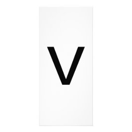Utbildningskort för Alphabet Brev V Reklamkort